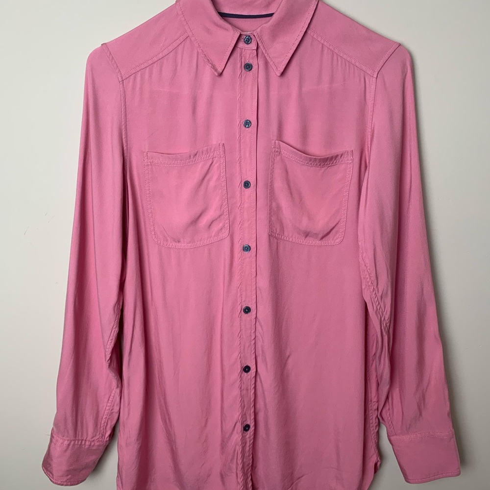 Boden Rose-Pink Button Front Shirt‎